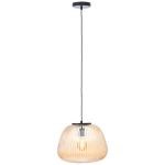 Brilliant Kaizen Pendellampa Glas Pendellampa Metall Svart Beige | 350mm - Passande för 1x E27