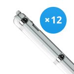 Flerpack 12x Noxion LED Allmänbruksarmatur Vattentät Poseidon V3.0 18-30W 2340-4200lm - 830-865 CCT | 120cm - Kabelgenomföring (5x2.5mm2)