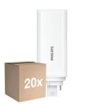 Flerpack 20x Philips CorePro PL-T LED Lampa HF 6.5W - 830 Varm Vit | 4-Stift - Ersättare 18W