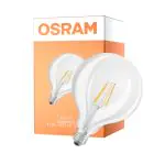 Osram LED Superstar E27 Globe G125 Filament Klar 11W 1521lm - 927 Extra Varm Vit | Bästa Färgåtergivning - Ersättare 100W