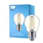 Philips Corepro LED Lustre E27 boll Filament Klar 4.3W 470lm - 827 Extra Varm Vit | Ersättare 40W